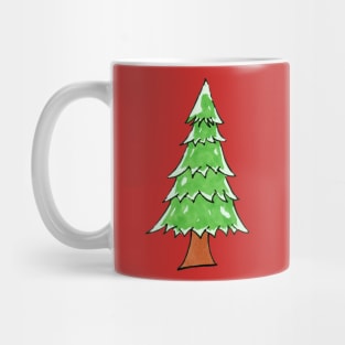 Pine Tree with Snow Mug